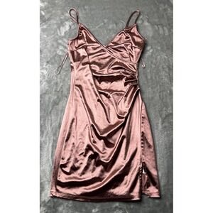 inspired hearts satin dress Inspired Hearts | Dresses | Nwt Inspired Hearts Lipstick Print Slip Dress  Size L